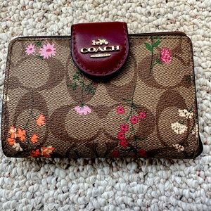 Barely used Coach wallet with cute wildflowers!